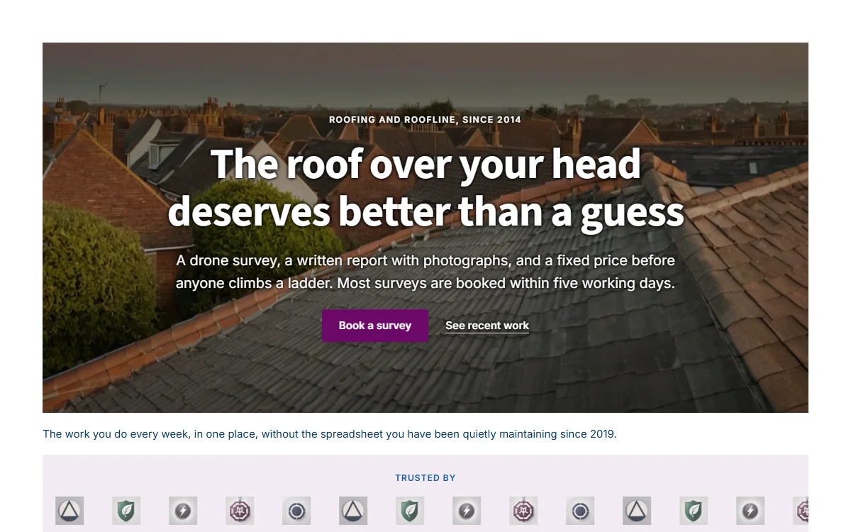 A software home page built from Accelerate designs