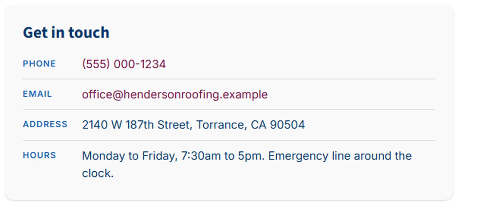 Contact Details