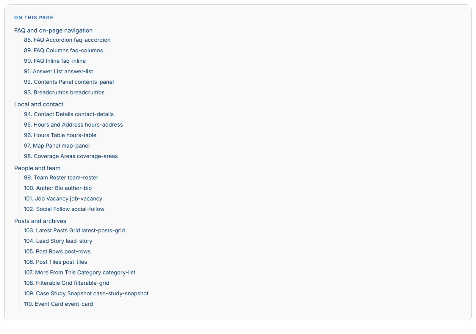 Contents Panel