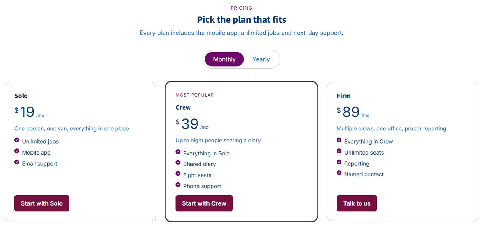 Plan Switch