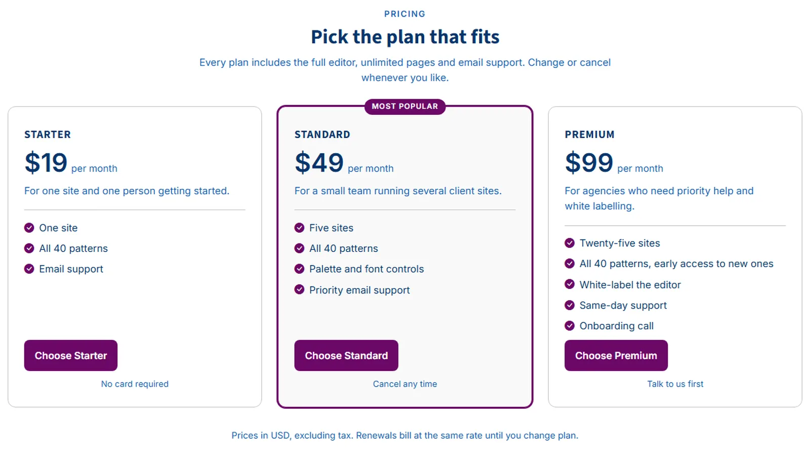Pricing Tiers