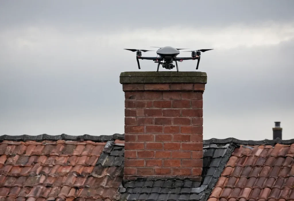 A drone survey in progress