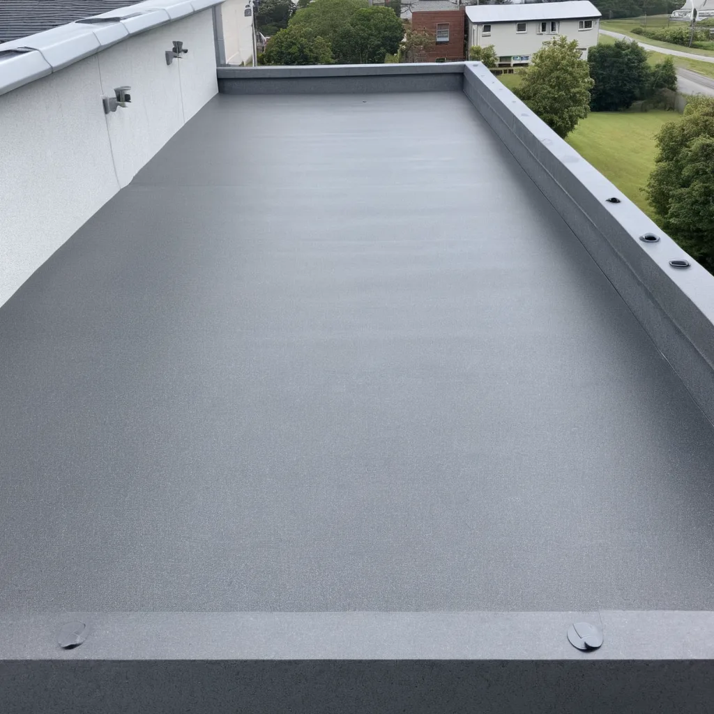 Flat roof with new drains