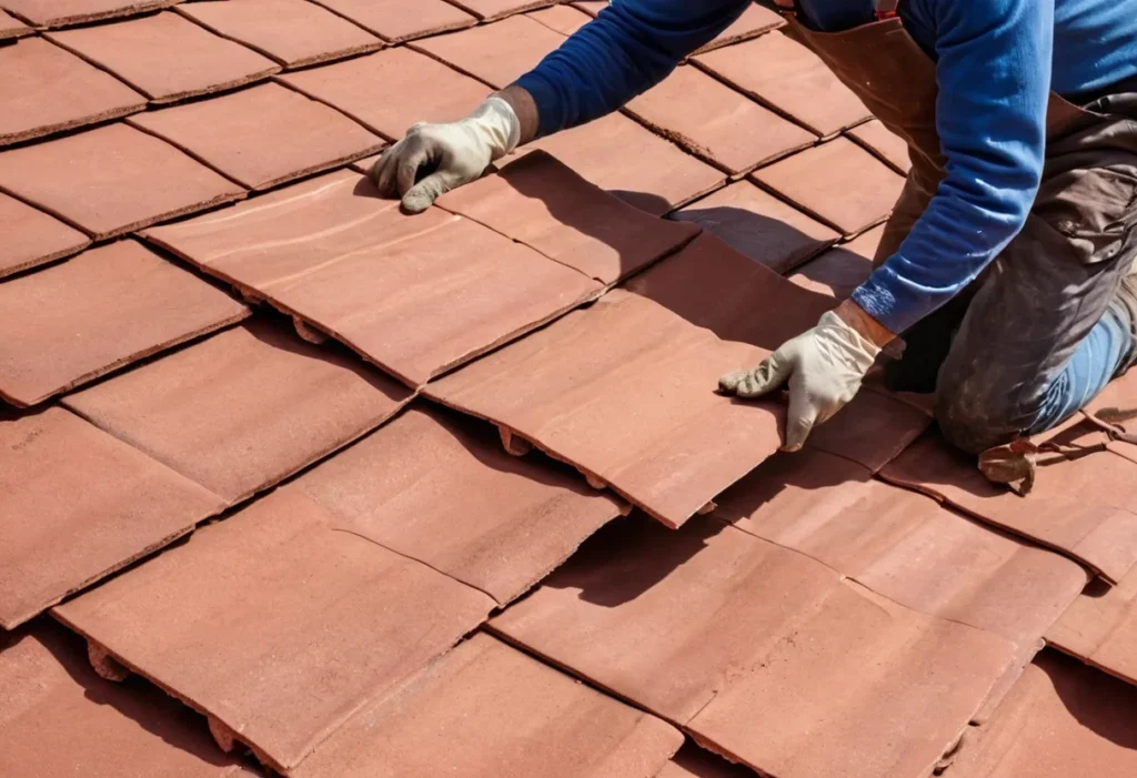 Tiles going on