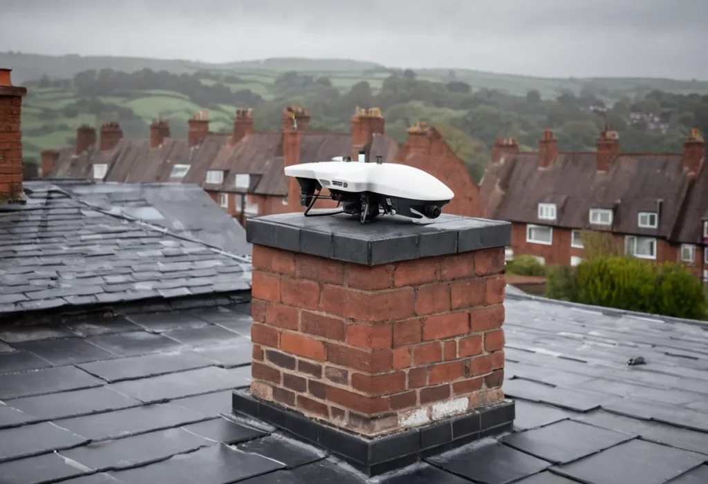 A drone survey in progress